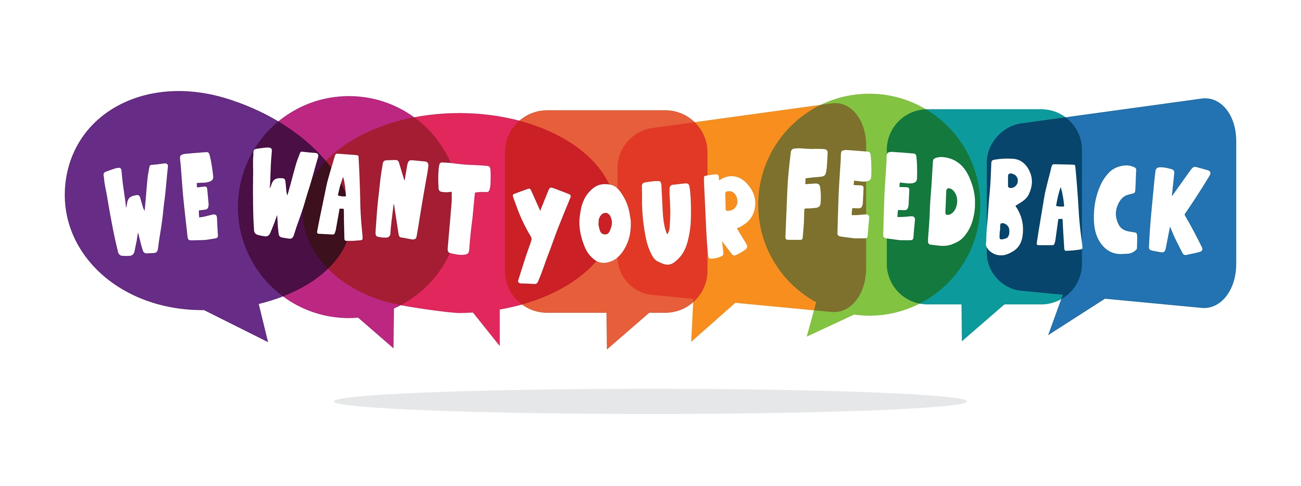 we want your feedback banner